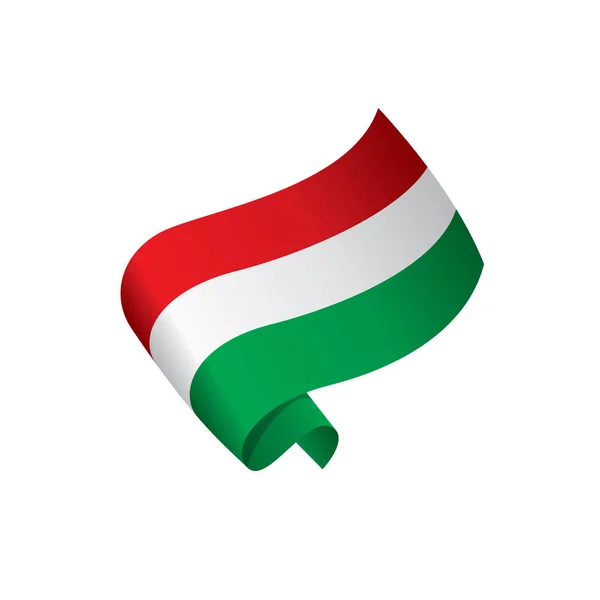 Vlag van Hongarije, vectorillustratie — Stockvector