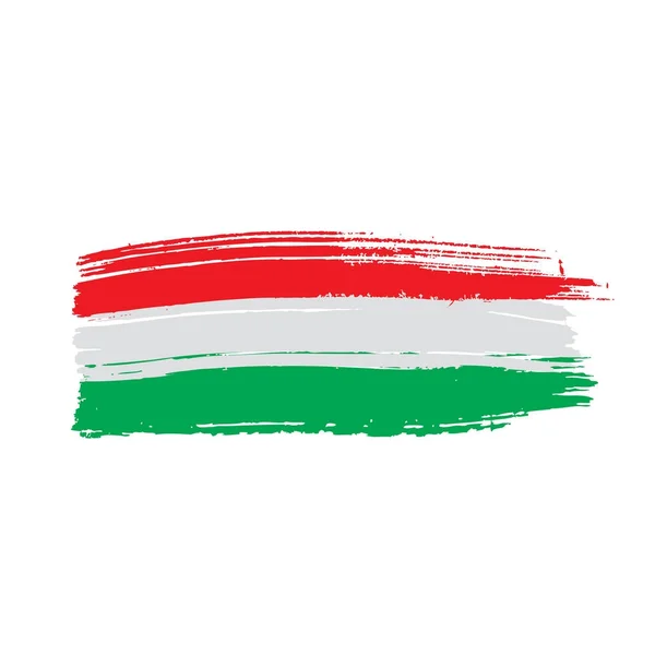 Ungheria bandiera, illustrazione vettoriale — Vettoriale Stock