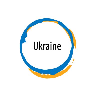 Ukrayna bayrağı, vektör çizim