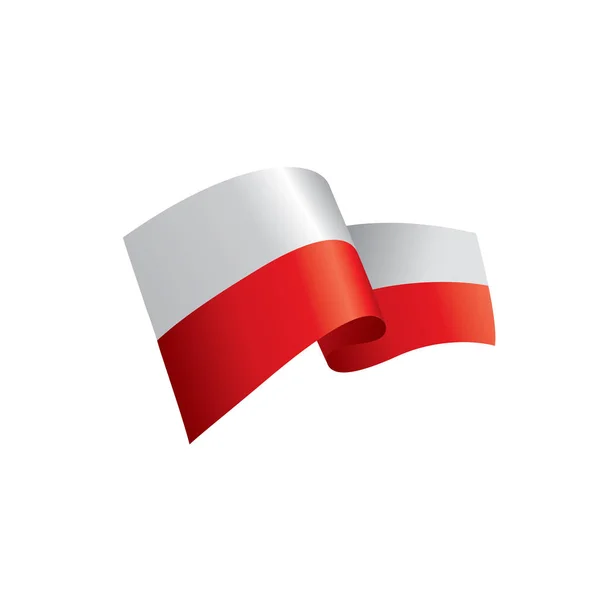 Bandera de Polonia, ilustración vectorial — Vector de stock