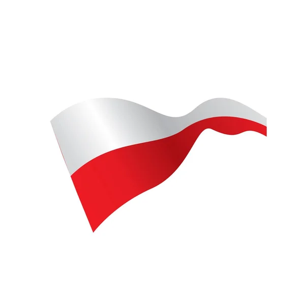 Polen vlag, vector illustratie — Stockvector