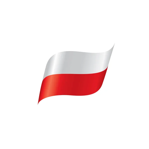 Polská vlajka, vektorová ilustrace — Stockový vektor