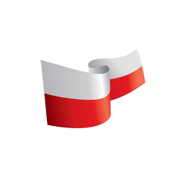 Drapeau Pologne, illustration vectorielle — Image vectorielle