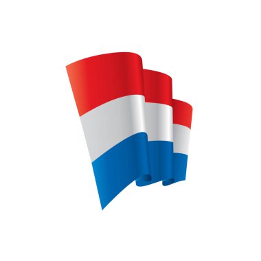 Hollanda bayrağı, vektör çizim