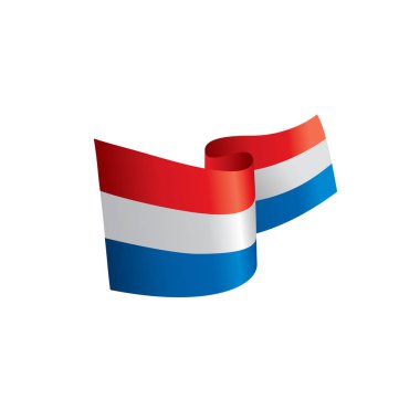 Hollanda bayrağı, vektör çizim