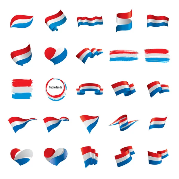 Paesi Bassi bandiera, illustrazione vettoriale — Vettoriale Stock