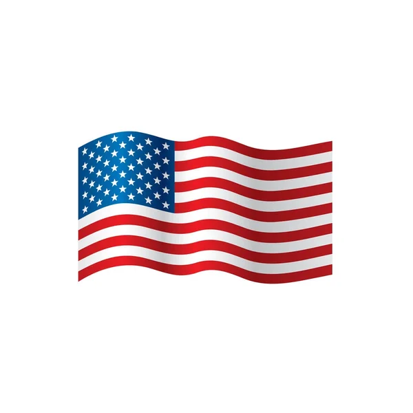 分離されたアメリカ国旗 — ストックベクタ