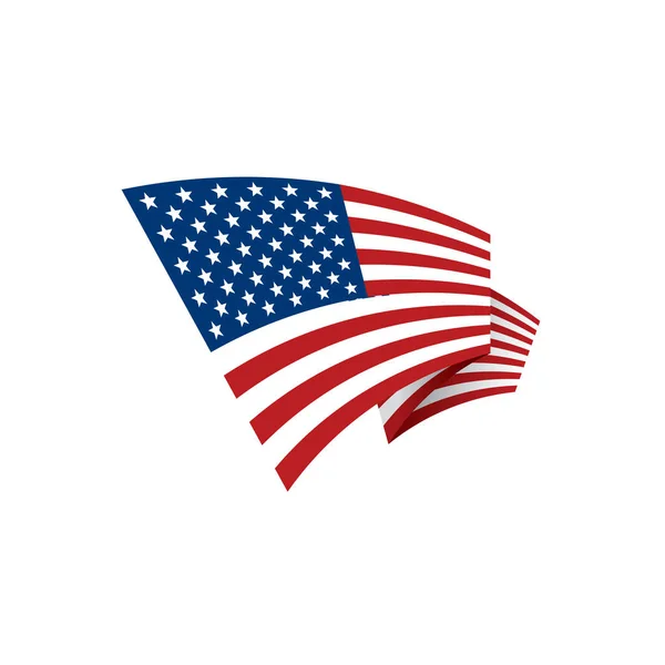 Vlajka USA izolované — Stockový vektor