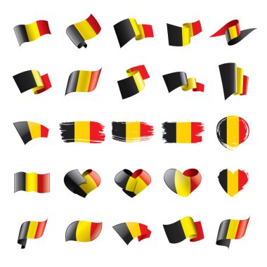 Belçika bayrağı, vektör illüstrasyonu