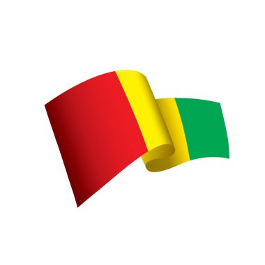 Gine bayrağı, vektör illüstrasyonu