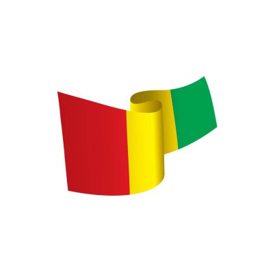 Gine bayrağı, vektör illüstrasyonu