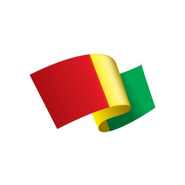 Gine bayrağı, vektör illüstrasyonu