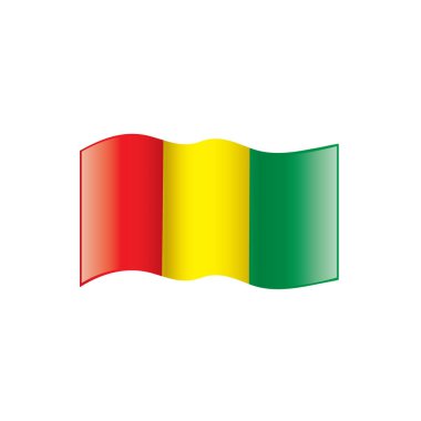 Gine bayrağı, vektör illüstrasyonu