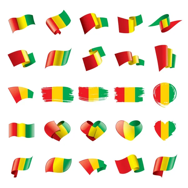 Bandera de Guinea, ilustración vectorial — Vector de stock