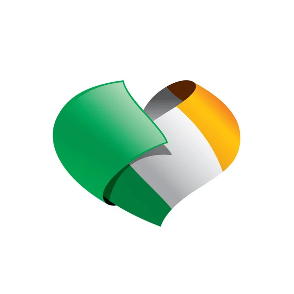 Ireland flagga, vektor illustration — Stock vektor