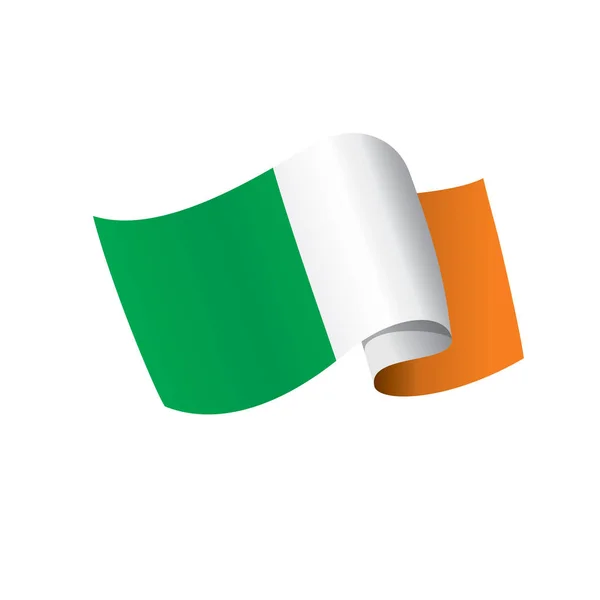 Irská vlajka, vektorová ilustrace — Stockový vektor