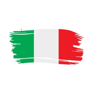 İtalya bayrağı, vektör illüstrasyonu