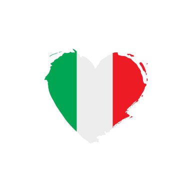 İtalya bayrağı, vektör illüstrasyonu