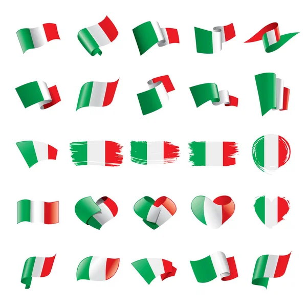 Italien-Flagge, Vektorabbildung — Stockvektor