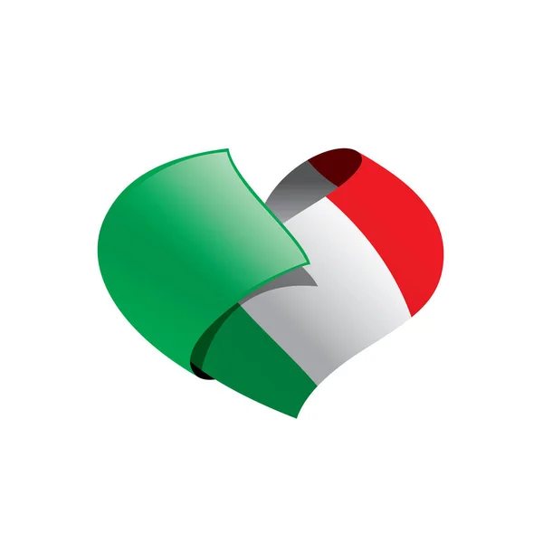 Italias flagg, vektorillustrasjon – stockvektor