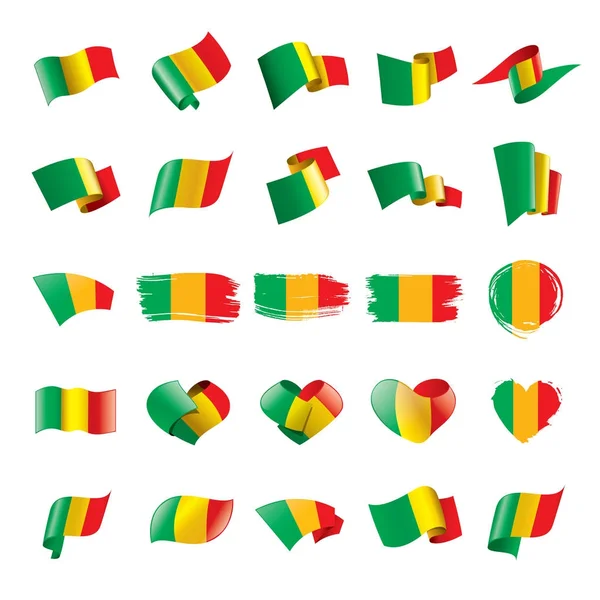 Flaga Mali. Wektor — Wektor stockowy