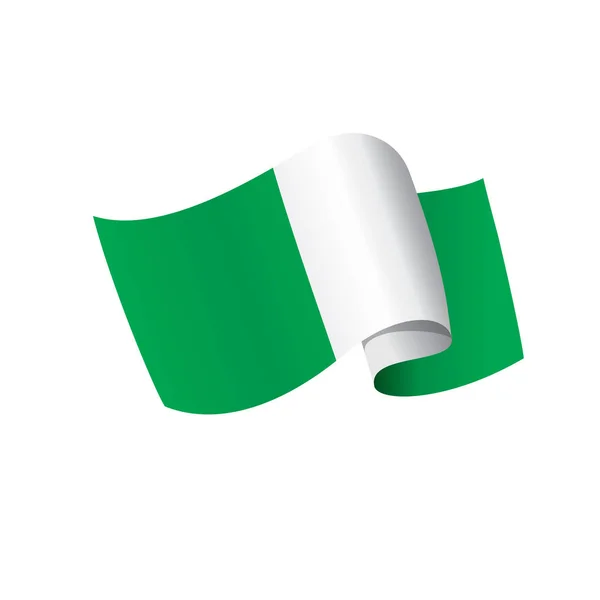 Nigeria vlag, vector illustratie — Stockvector