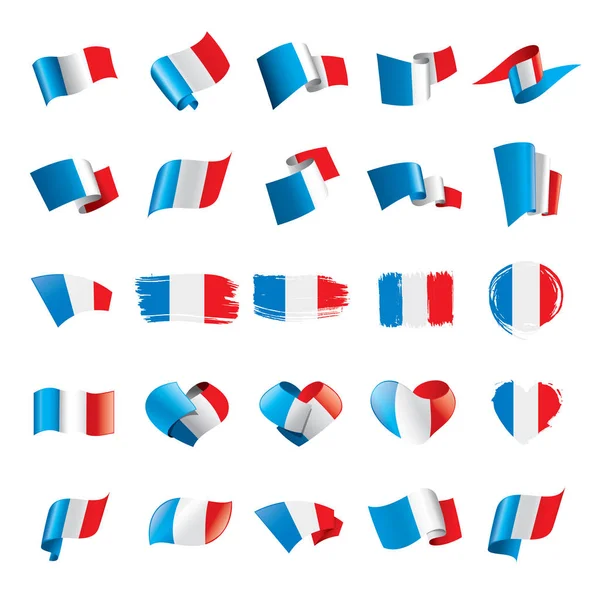 Bendera Perancis, gambar vektor - Stok Vektor