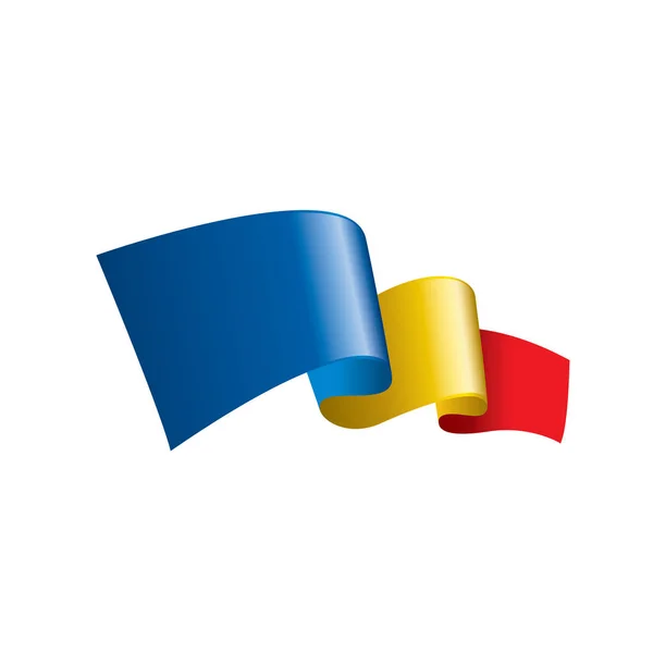 Bandiera ciad, illustrazione vettoriale — Vettoriale Stock