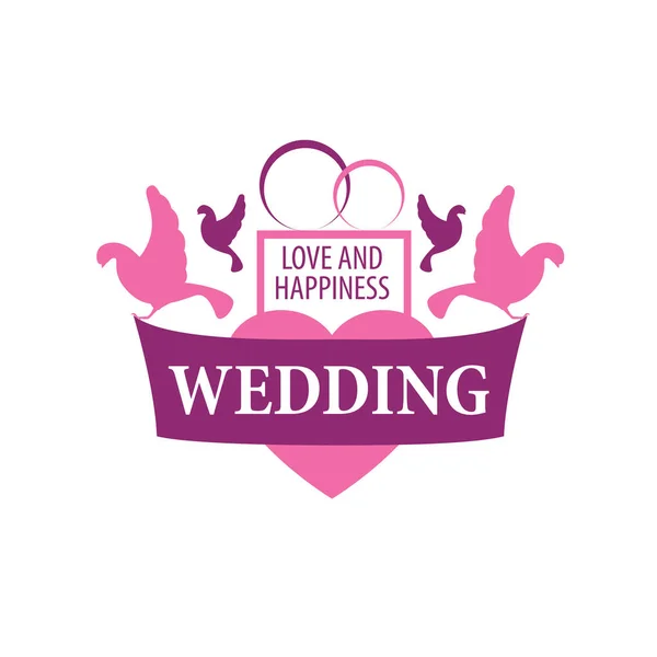 Vector logo wedding — Stock Vector