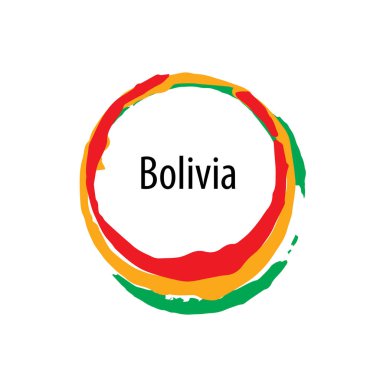 Bolivya bayrağı, vektör illüstrasyonu