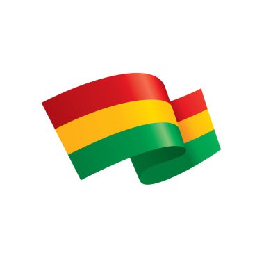 Bolivya bayrağı, vektör illüstrasyonu