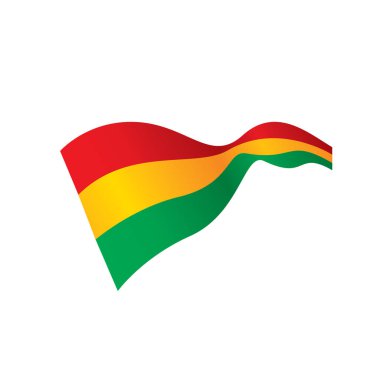 Bolivya bayrağı, vektör illüstrasyonu