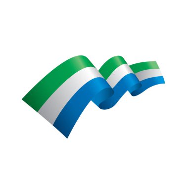 Sierra Leone bayrak, vektör çizim