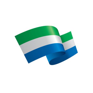 Sierra Leone bayrak, vektör çizim