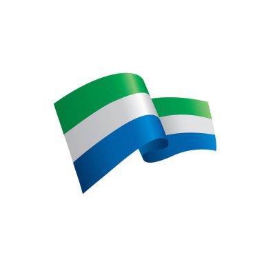 Sierra Leone bayrak, vektör çizim
