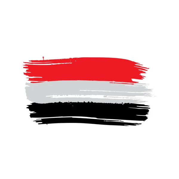 Bandeira iemenita, ilustração vetorial — Vetor de Stock