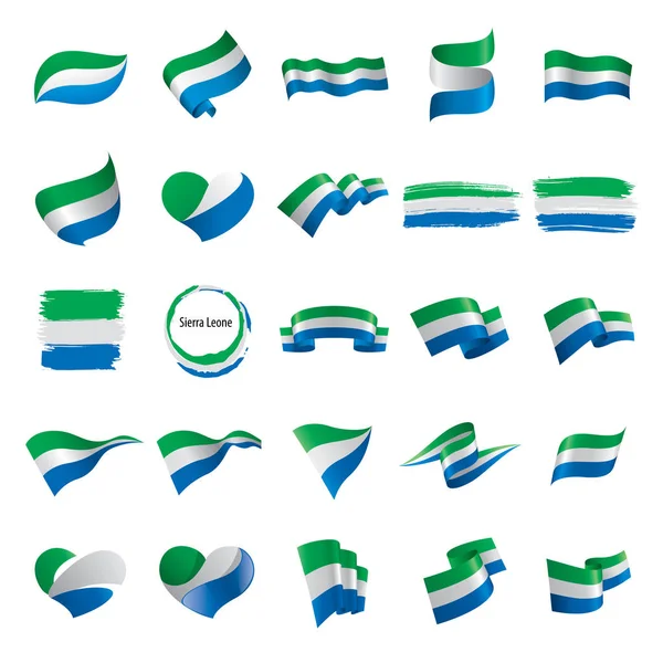 Sierra Leone bayrak, vektör çizim — Stok Vektör