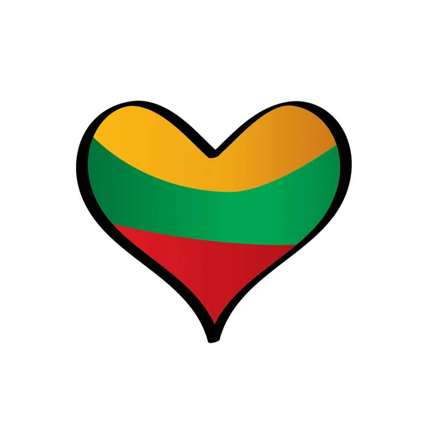 Lituania bandiera, illustrazione vettoriale — Vettoriale Stock