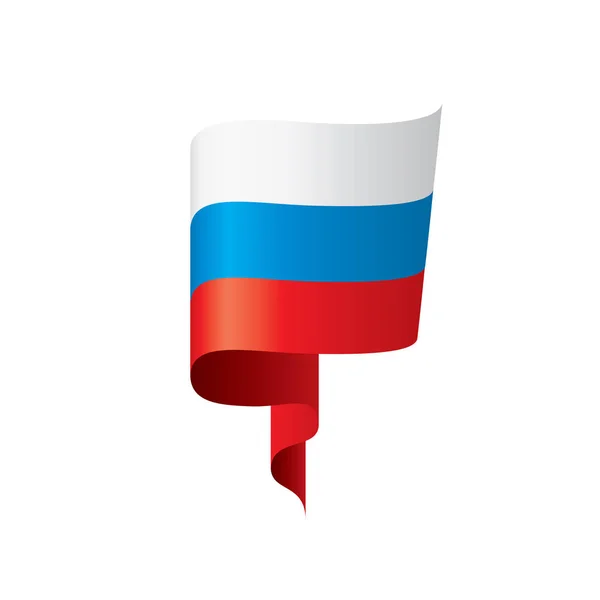 Bandera de Rusia, ilustración vectorial — Vector de stock