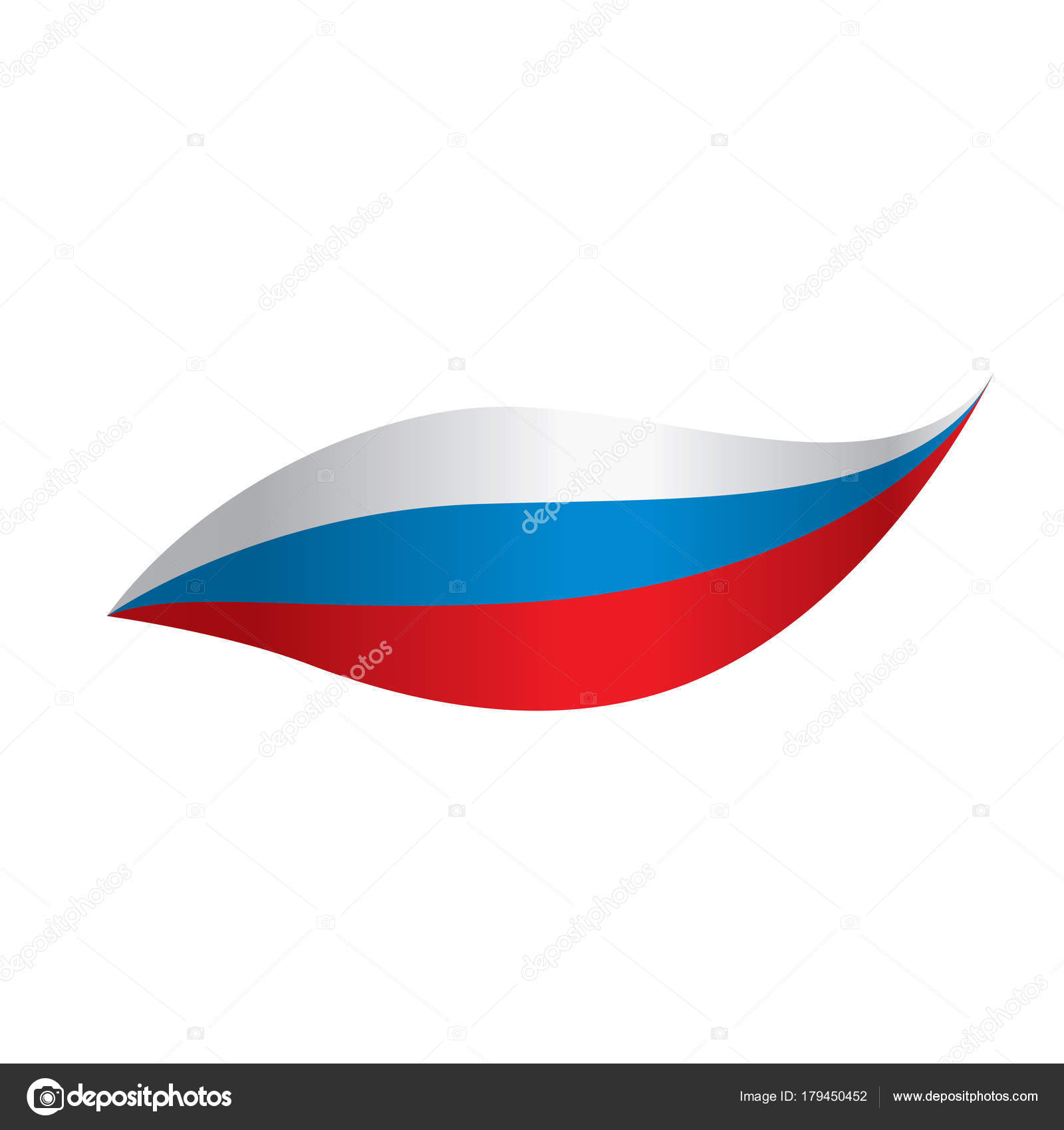 Bandeira vetorial da Rússia. Ilustração vetorial para o Dia