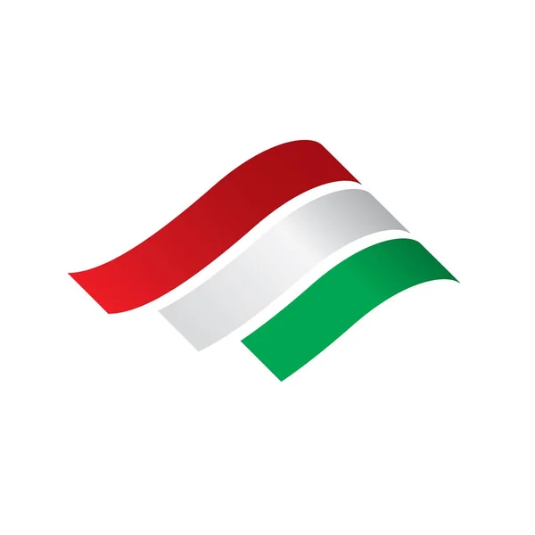 Drapeau Hongrie, illustration vectorielle — Image vectorielle