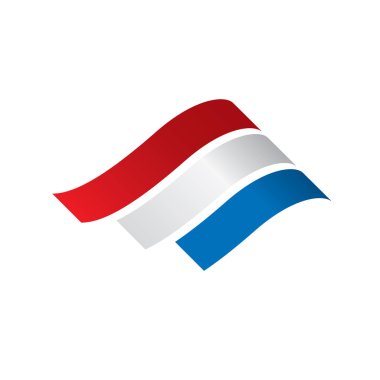 Hollanda bayrağı, vektör çizim