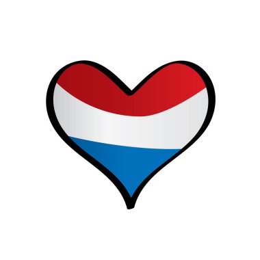 Hollanda bayrağı, vektör çizim