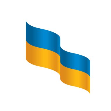 Ukrayna bayrağı, vektör çizim