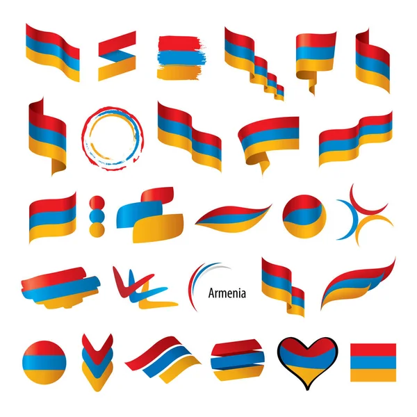 Ermenistan bayrağı, vektör illüstrasyonu — Stok Vektör