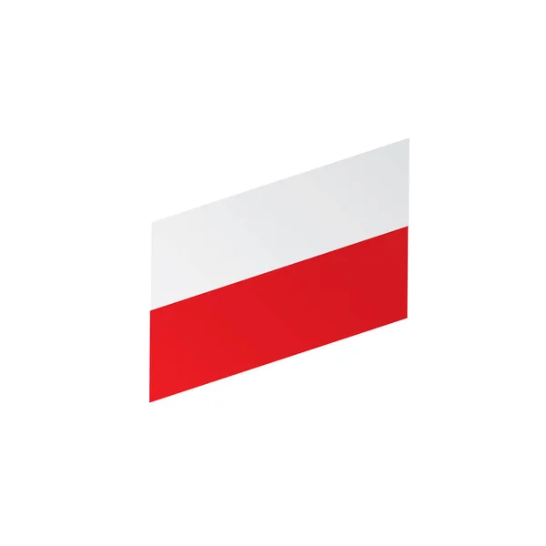 Polen vlag, vector illustratie — Stockvector