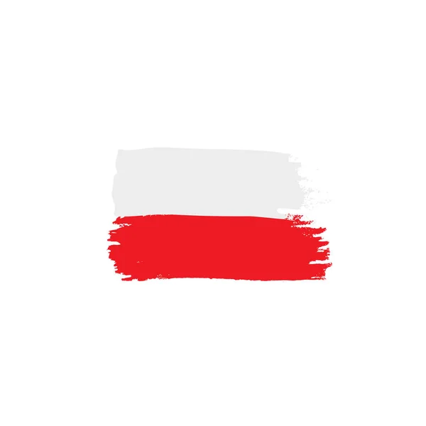 Polen vlag, vector illustratie — Stockvector