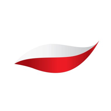 Polonya bayrağı, vektör illüstrasyonu