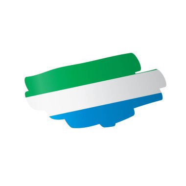 Sierra Leone bayrak, vektör çizim