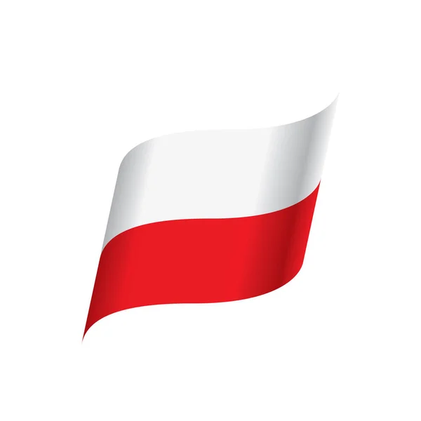 Polnische Flagge, Vektorabbildung — Stockvektor